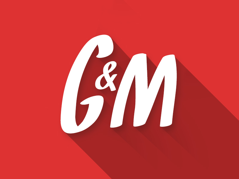 G&M long shadow logo