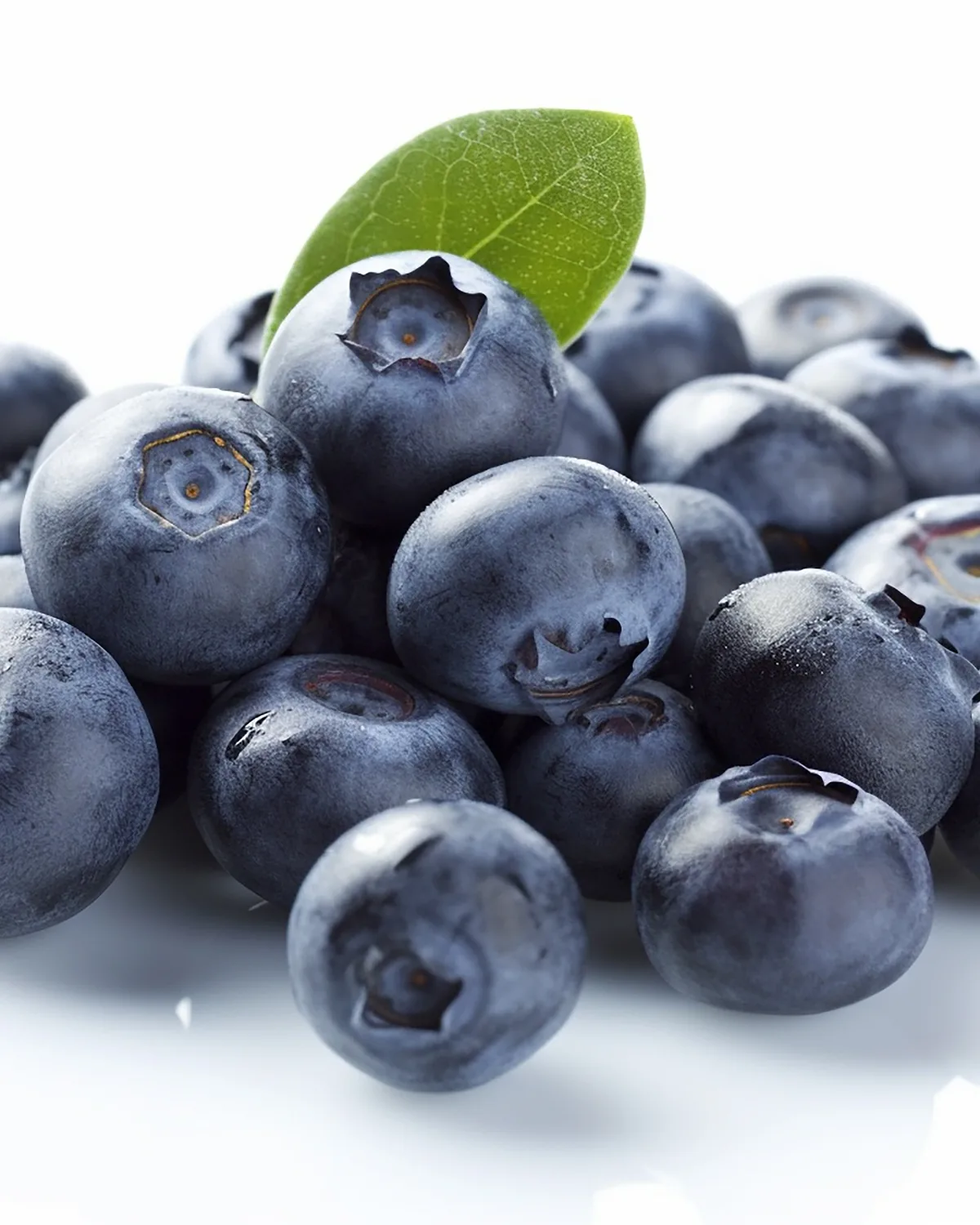 Blueberries piled close