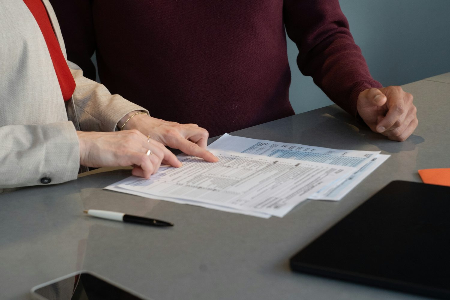 A Ridgeway Advisory planner runs through the written plan line by line with a client at their yearly review