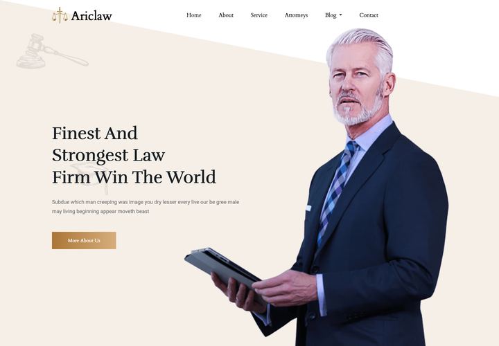 Ariclaw WordPress theme demo home page