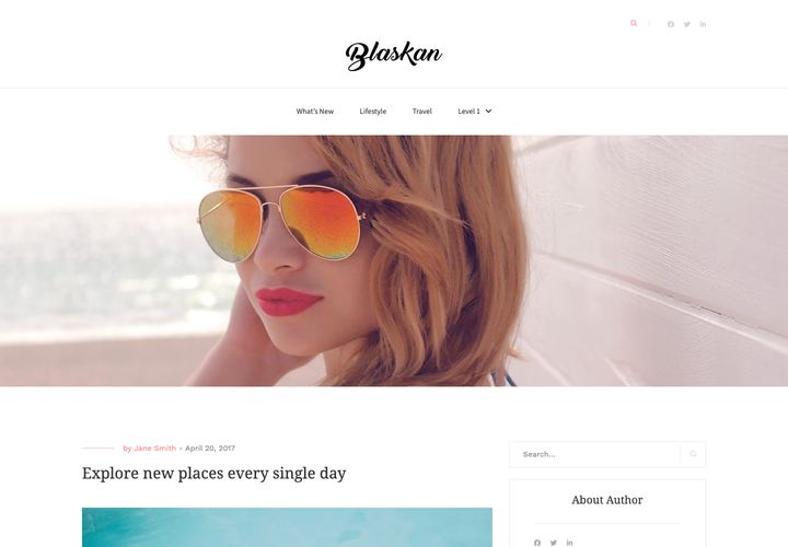 Blaskan WordPress theme demo home page