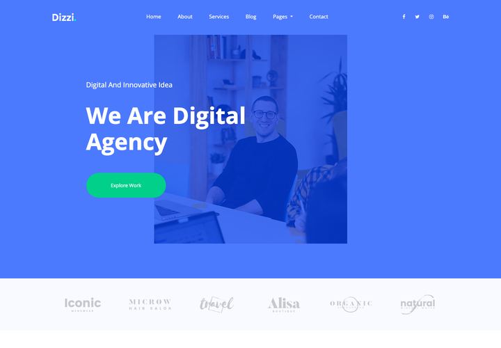 Dizzi WordPress theme demo home page