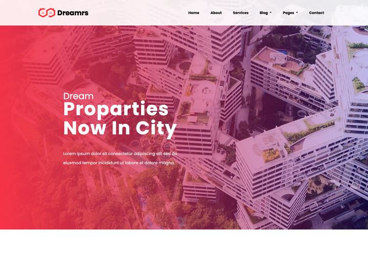 Dreamrs WordPress theme demo home page