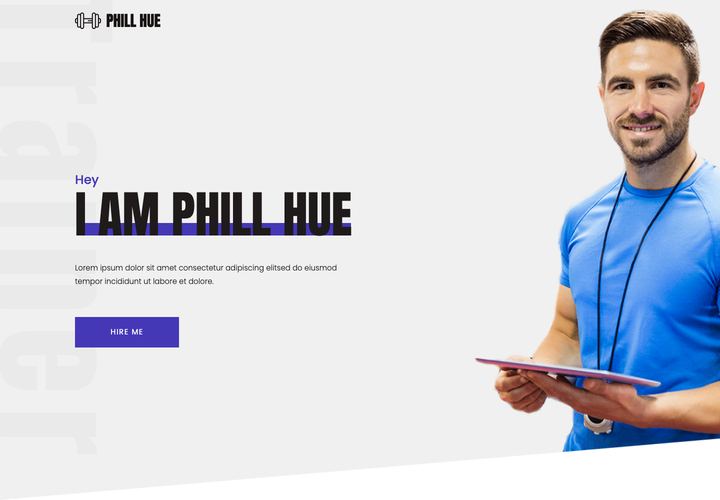 Fitness-trainer WordPress theme demo home page