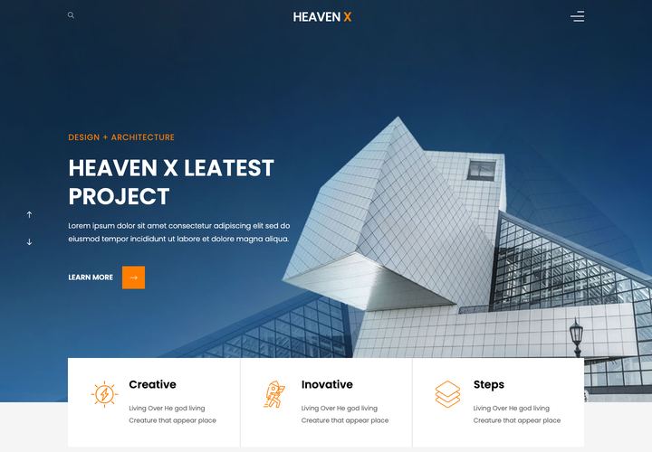 Heaven WordPress theme demo home page