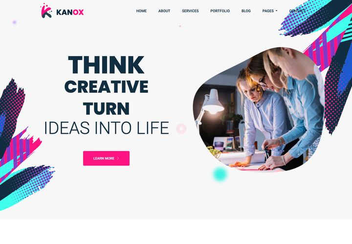 Kanox WordPress theme demo home page
