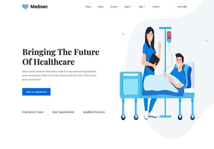 Medisen WordPress theme demo home page