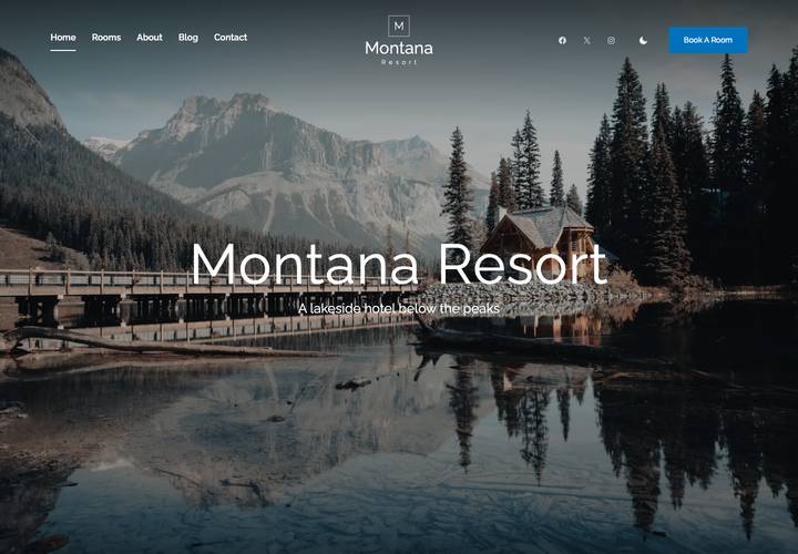 Montana WordPress theme demo home page