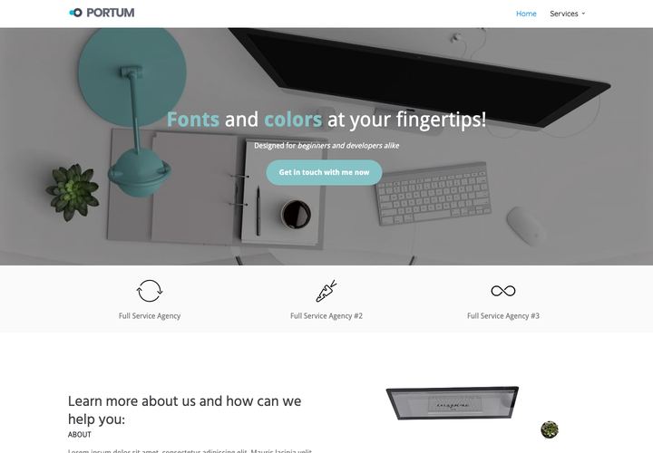 Portum — Clean WordPress theme demo home page