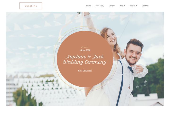 Sunshine WordPress theme demo home page