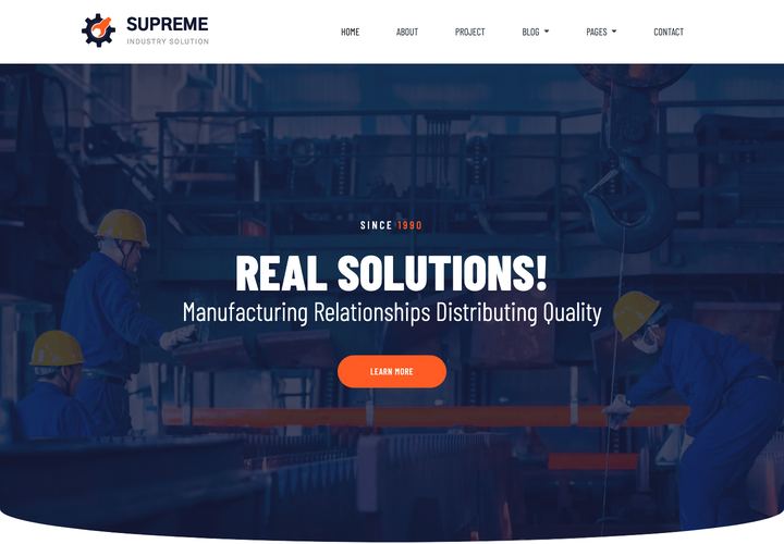 Supreme WordPress theme demo home page