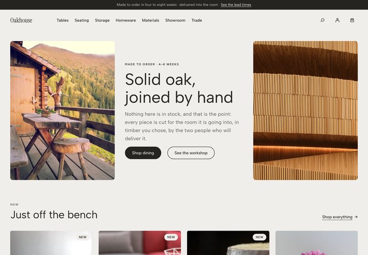Tyche — Oakhouse WordPress theme demo home page