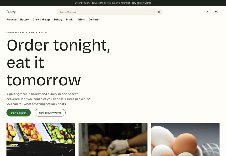 Tyche — Pantry WordPress theme demo home page