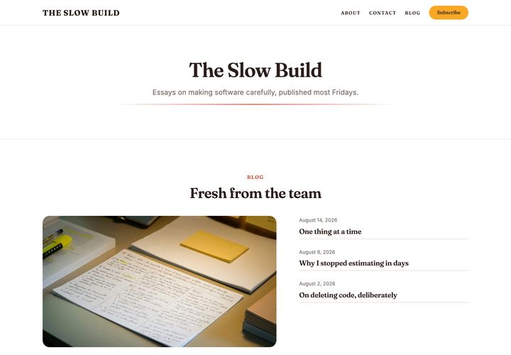 Unapp — Blog WordPress theme demo home page
