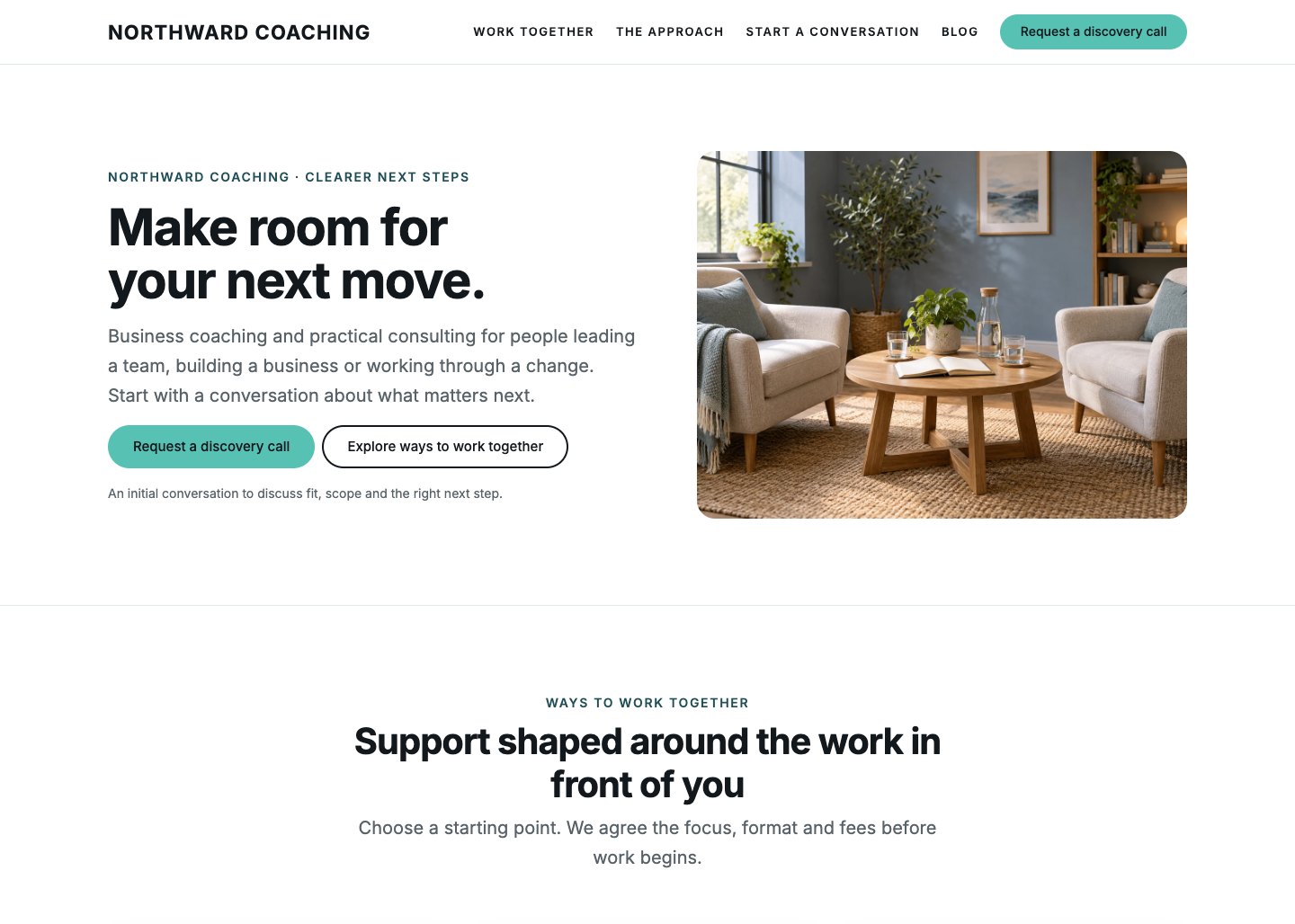 Unapp: Coach & Consultant WordPress theme demo home page