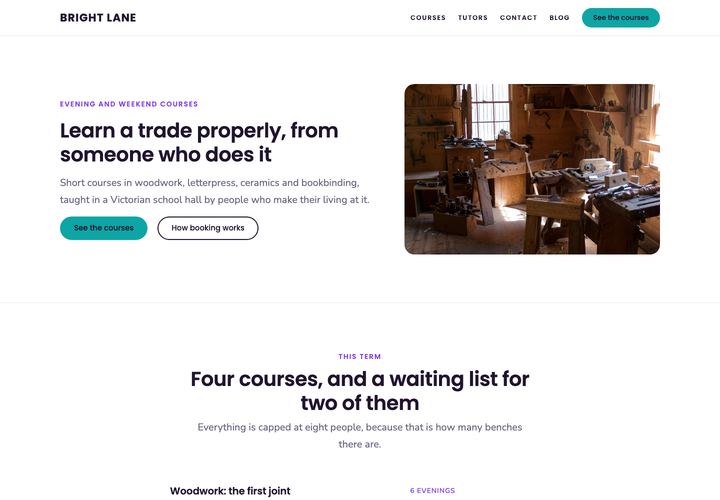 Unapp — Courses WordPress theme demo home page