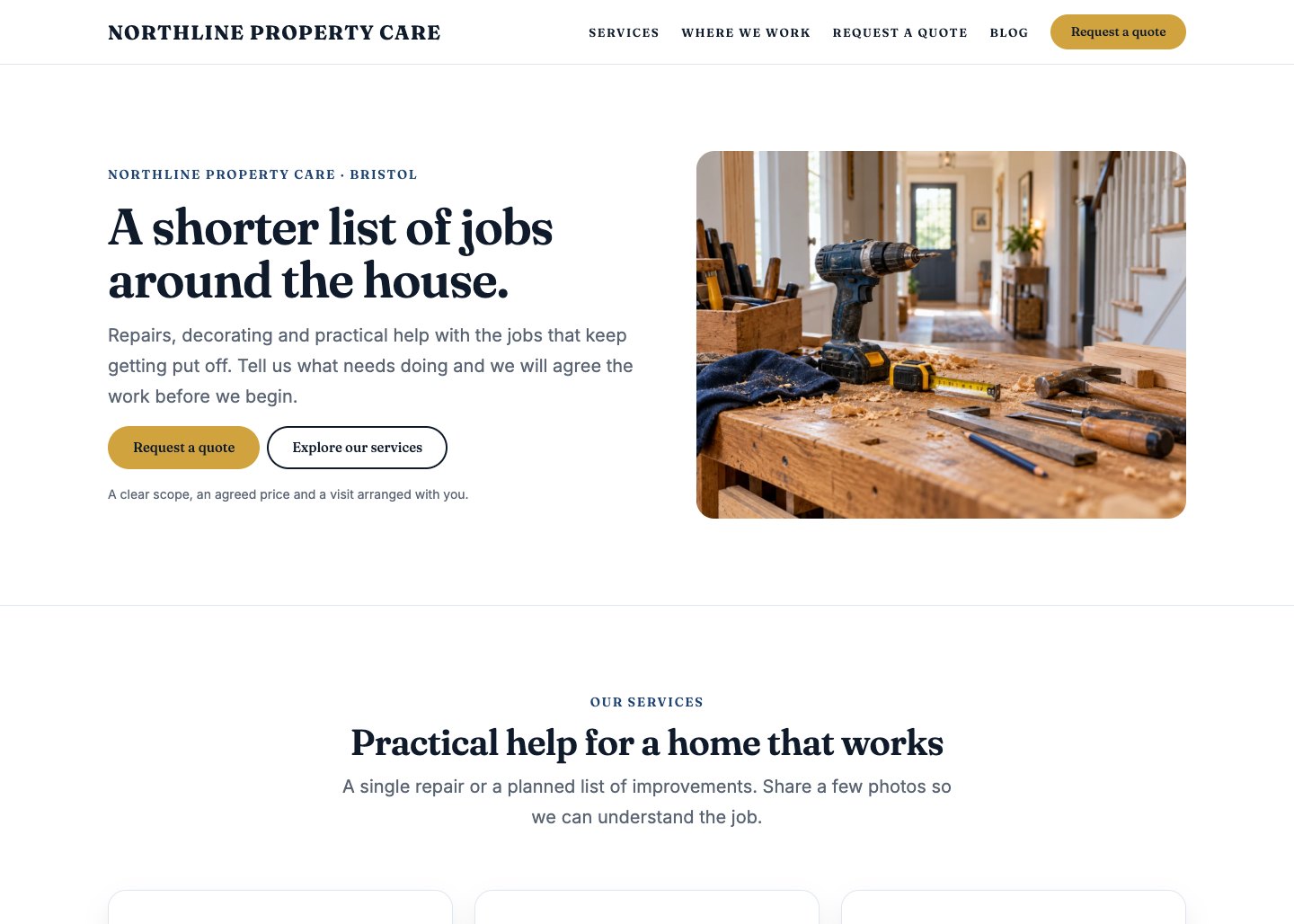 Unapp: Home Services WordPress theme demo home page