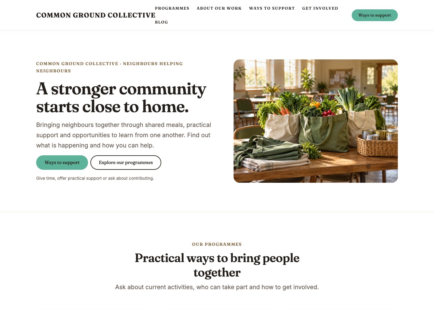 Unapp: Nonprofit WordPress theme demo home page