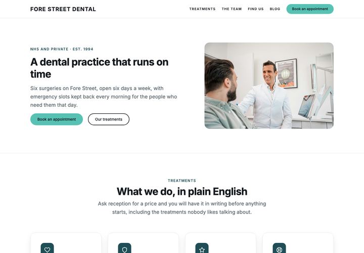 Unapp — Practice WordPress theme demo home page